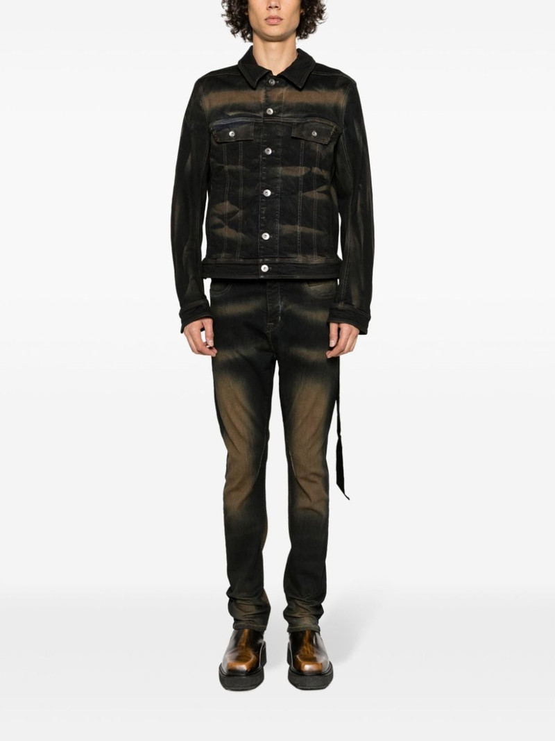 Rick Owens DRKSHDW bleached-effect denim shirt jacket outlook