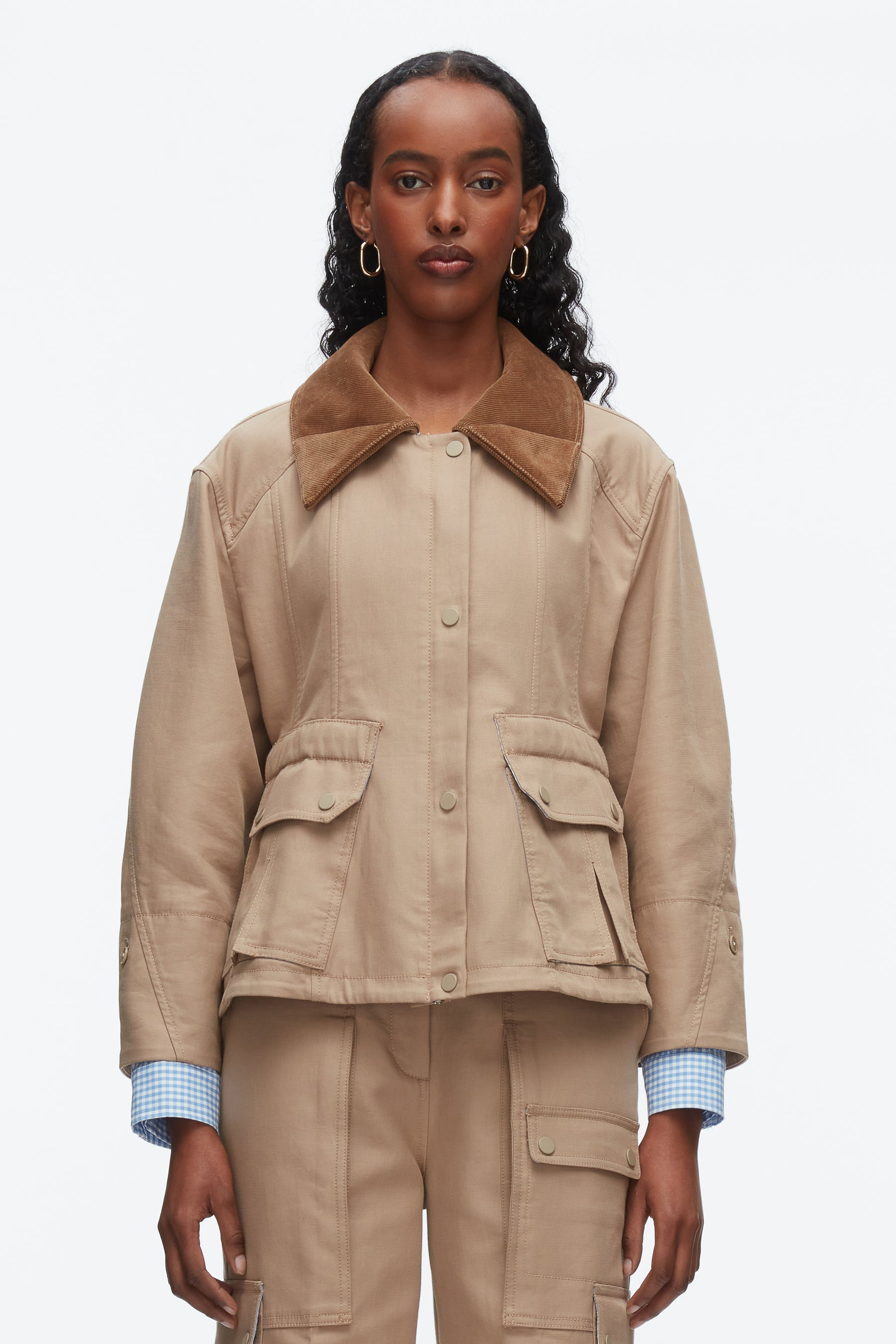 Cropped Flounce Barn Jacket - 3