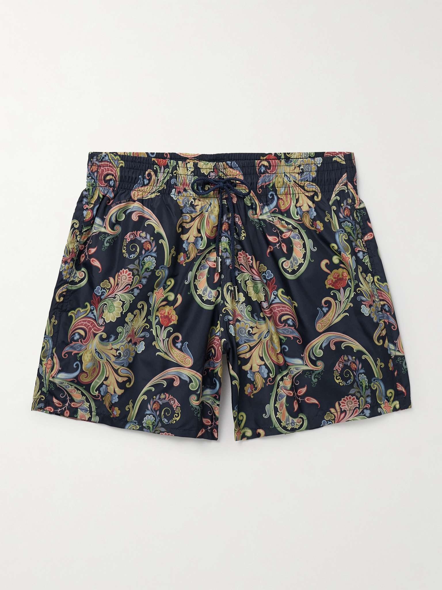 Straight-Leg Mid-Length Paisley-Print Swim Shorts - 1