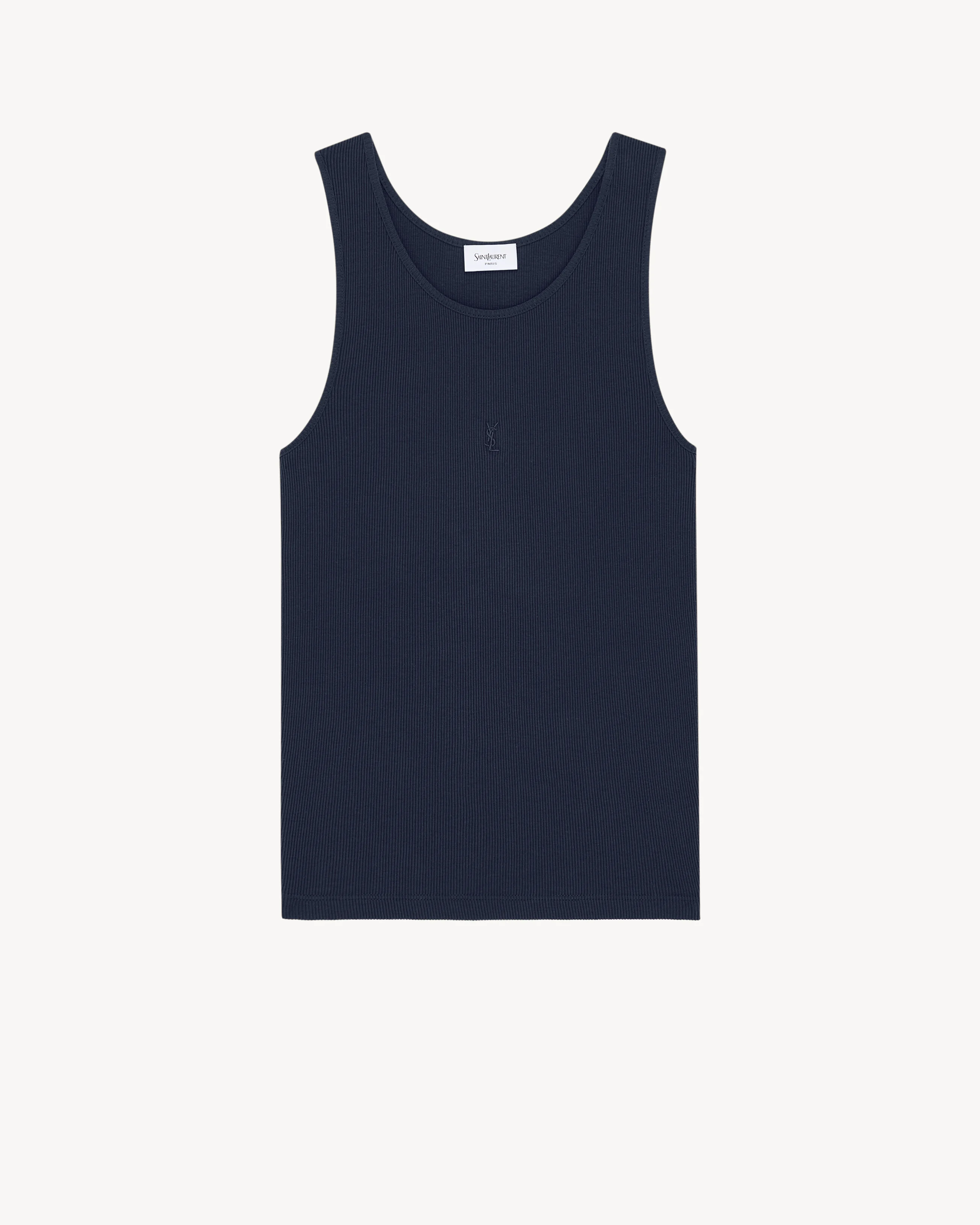 CASSANDRE TANK TOP IN RIBBED COTTON JERSEY - 1