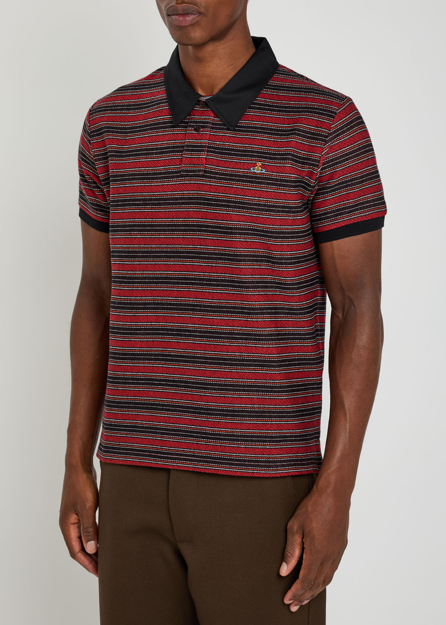 Vivienne Westwood Striped Logo Cotton Polo Shirt - 2
