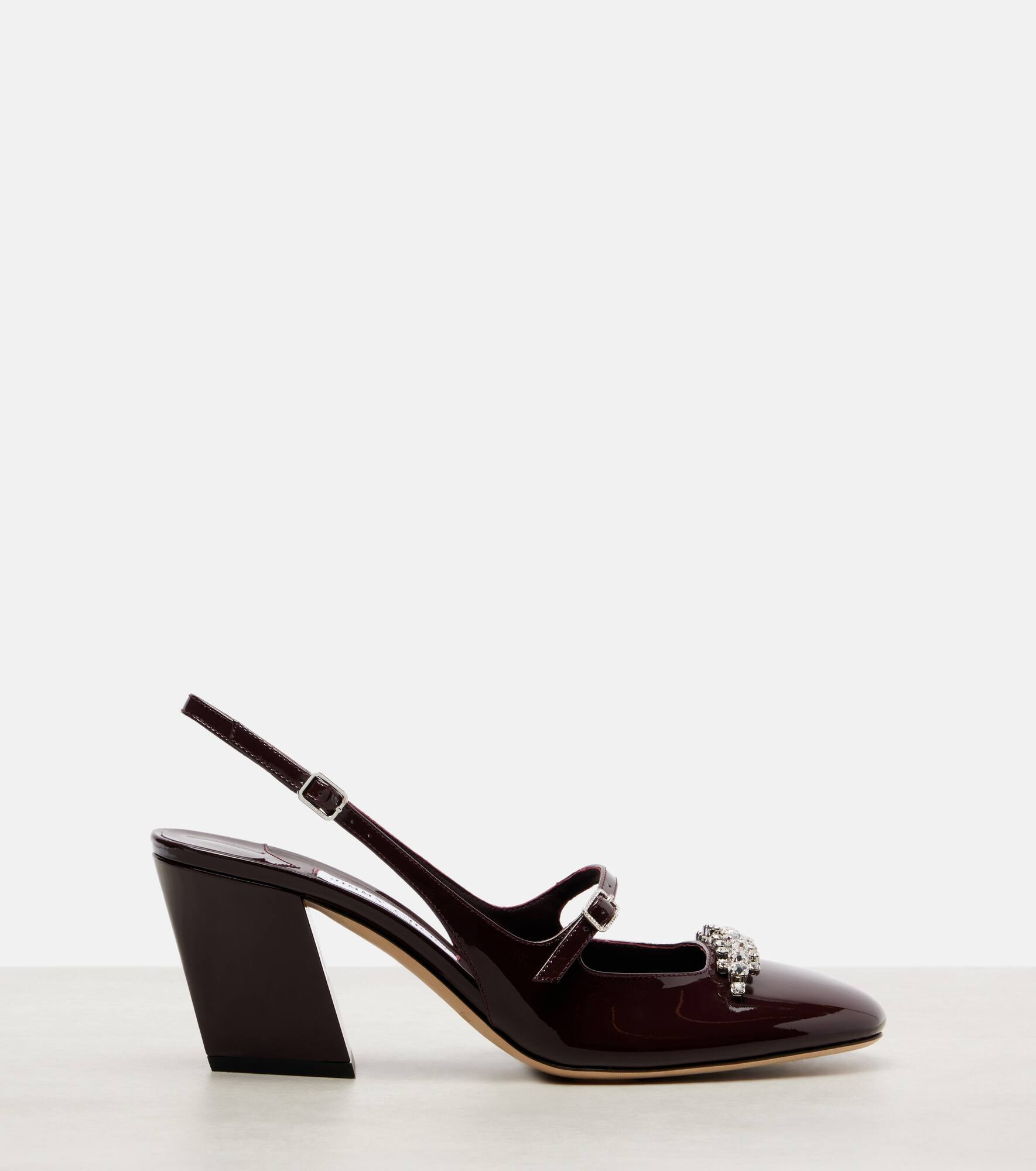 Belinda 70 patent leather slingback pumps - 4