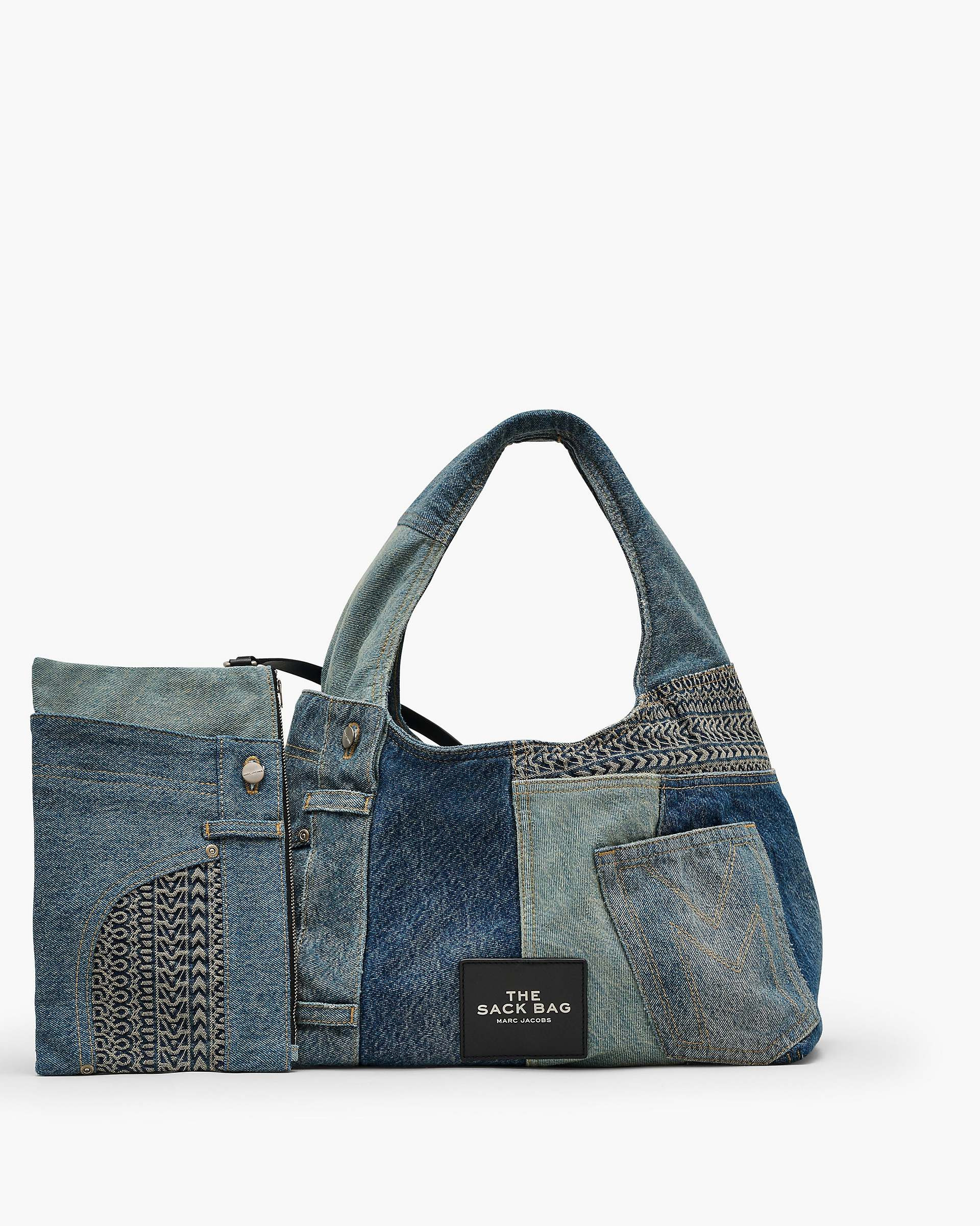THE DECONSTRUCTED DENIM SACK BAG - 7