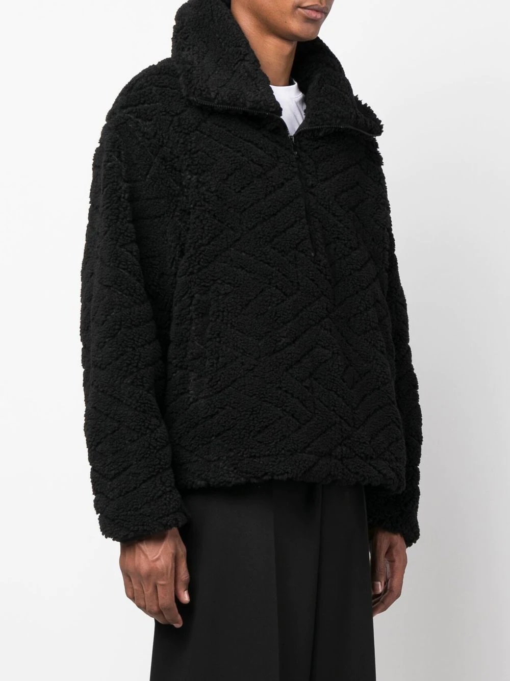 textured pullover jacket - 3