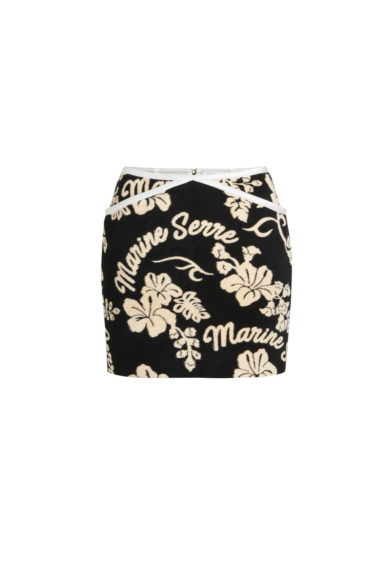 Jersey Jacquard Towels Mini Skirt - 1