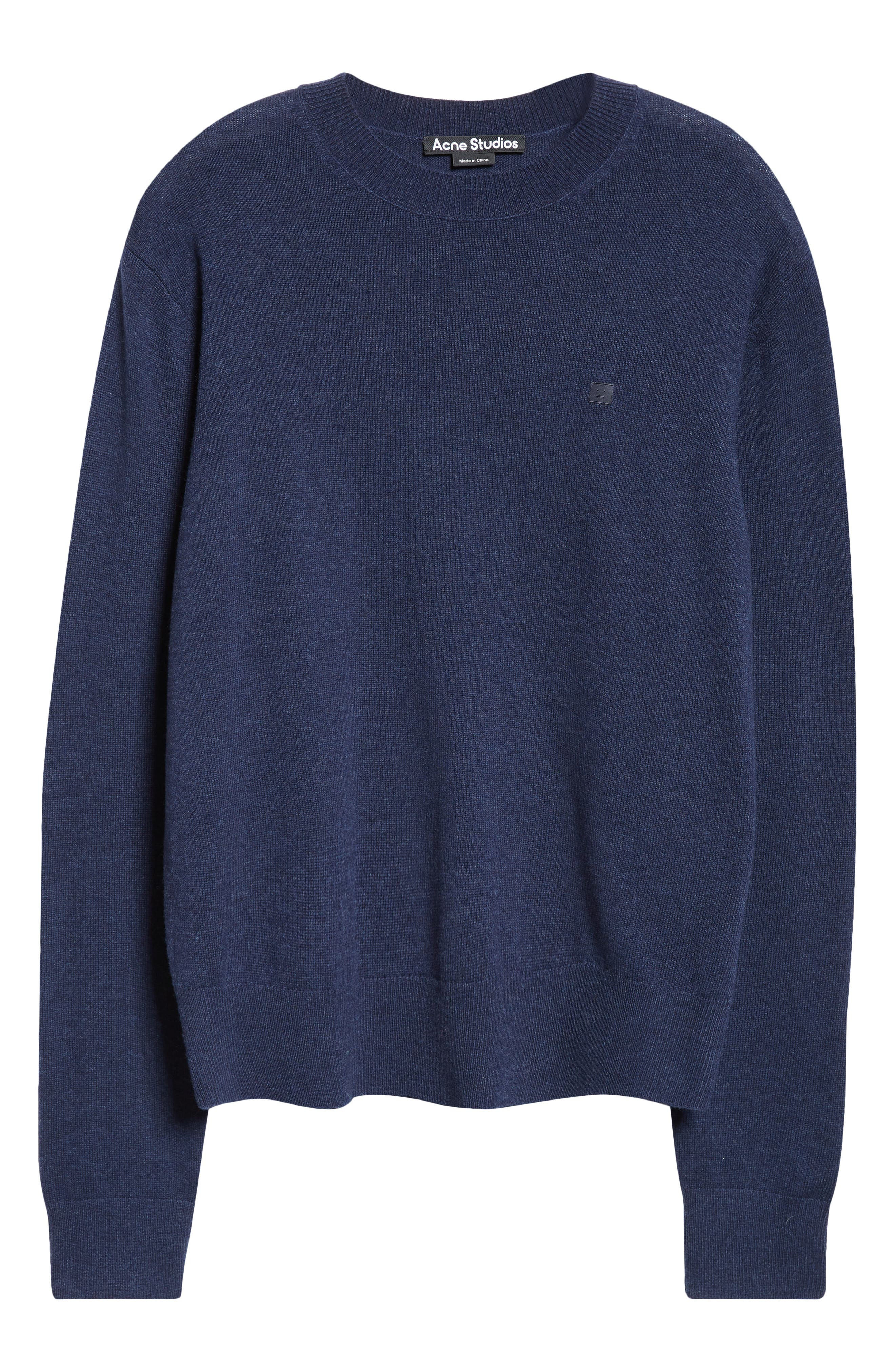 Acne Studios Wool & Yak Hair Sweater in Navy Melange at Nordstrom - 5