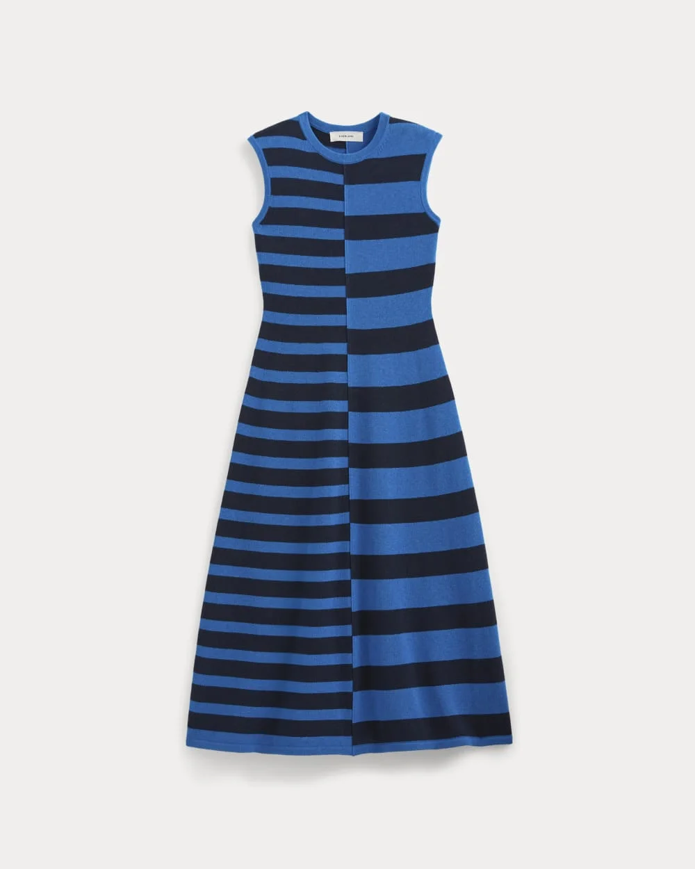 STRIPED SWEATER MIDI DRESS - 1