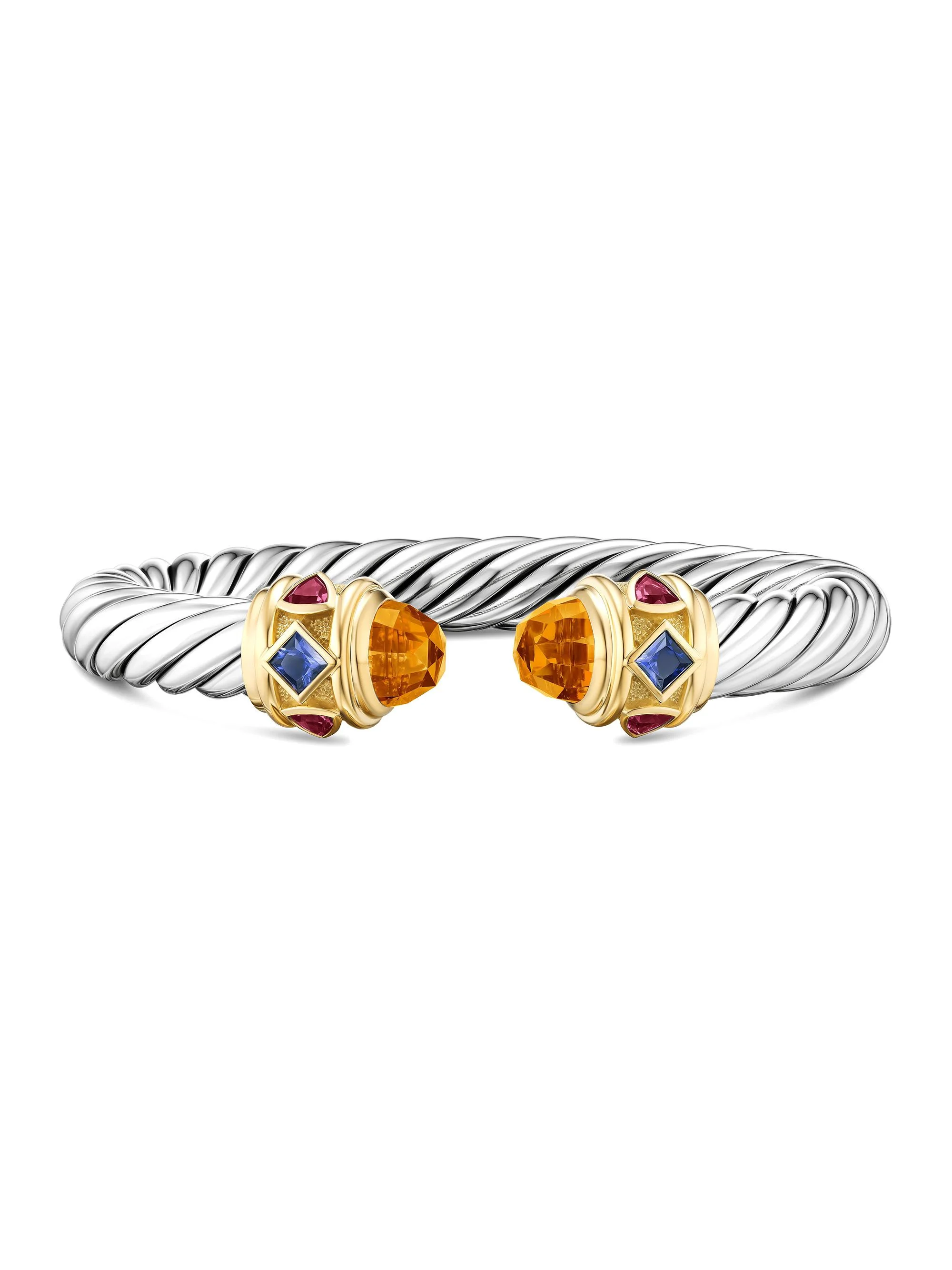 Women's Renaissance Cable Flex Bracelet in Sterling Silver - Madeira Citrine - 1