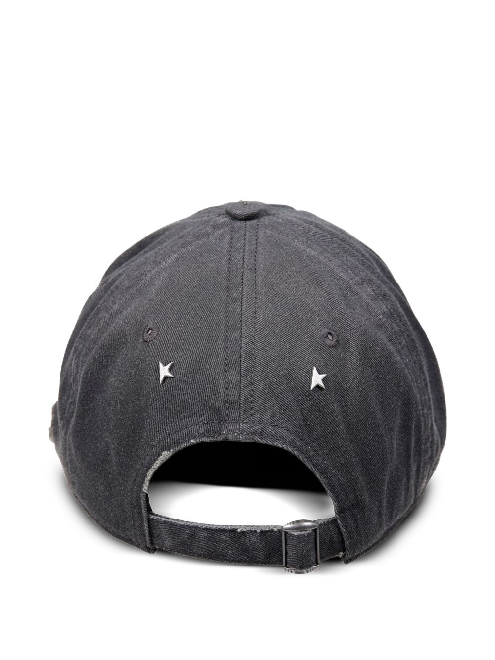 logo-embroidered distressed cap - 2