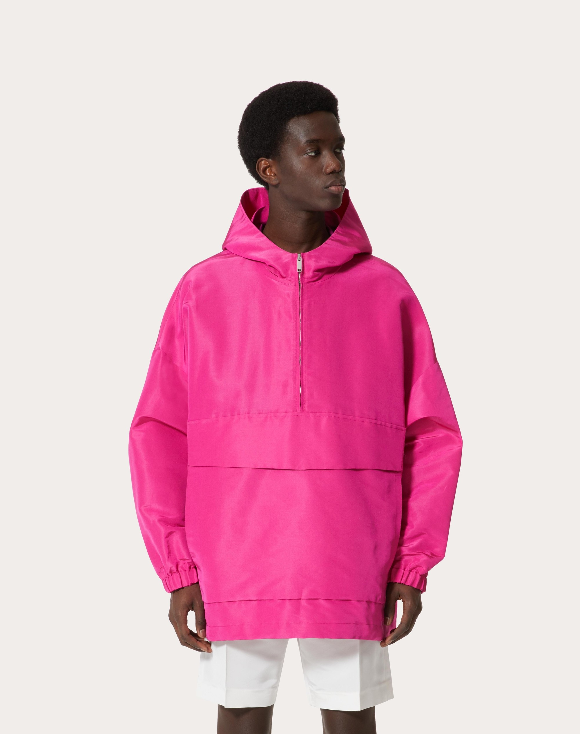 SILK FAILLE ANORAK JACKET - 3
