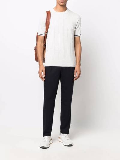 Brunello Cucinelli ribbed-knit cotton T-shirt outlook