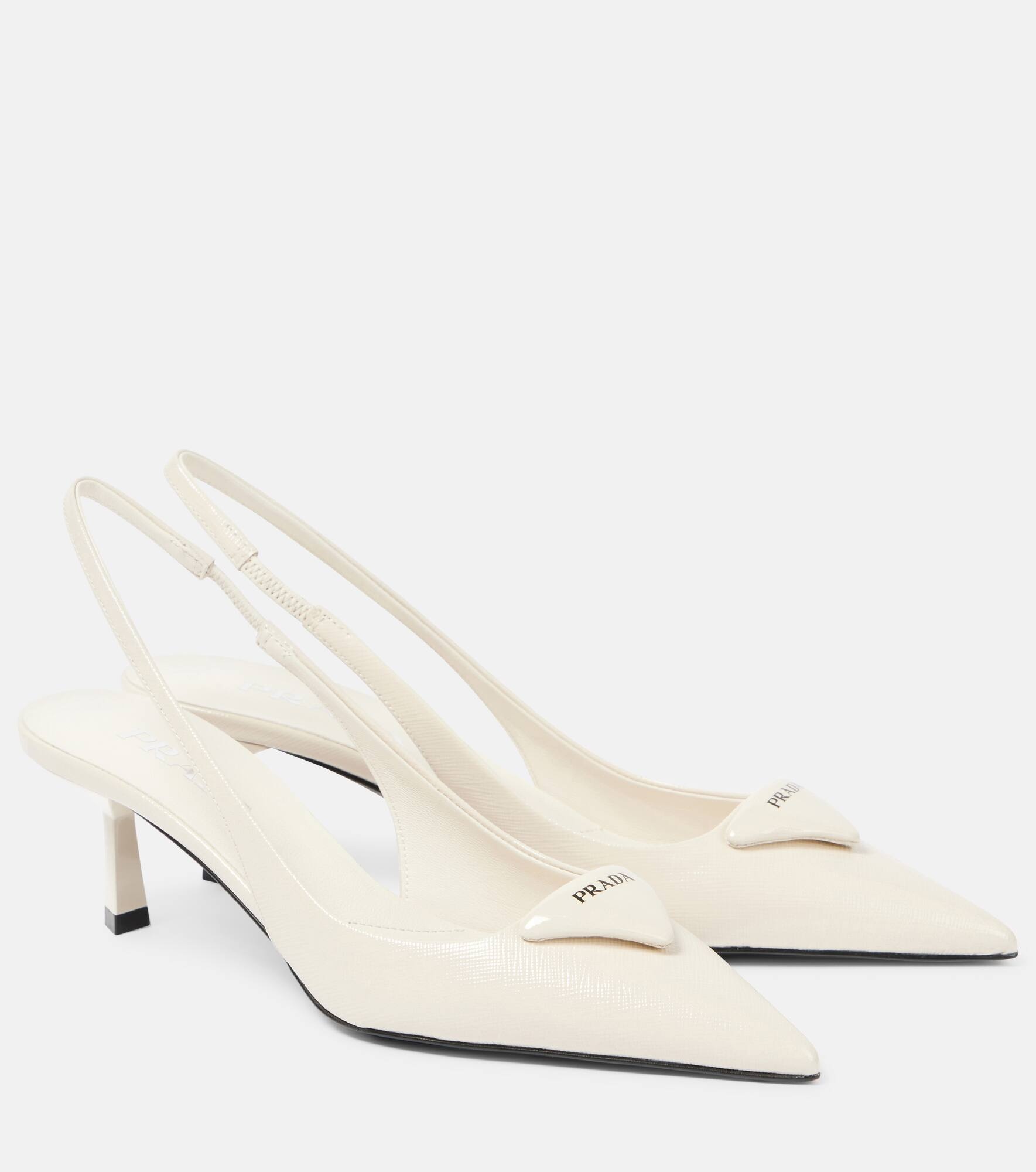 Patent leather slingback pumps - 1