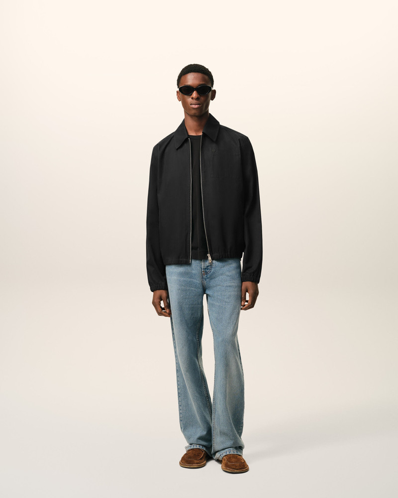 AMI Paris BLACK COTTON AMI DE CŒUR ZIPPED JACKET outlook