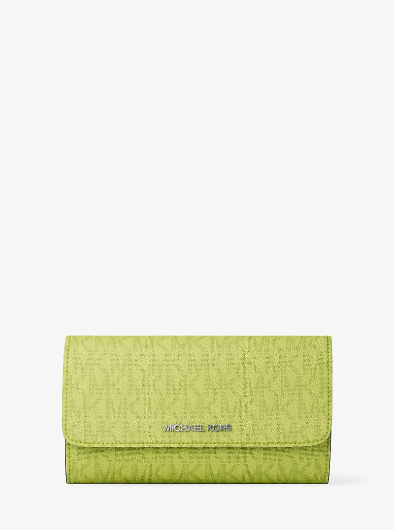 Jet Set Large Signature Logo Tri-Fold Wallet 1