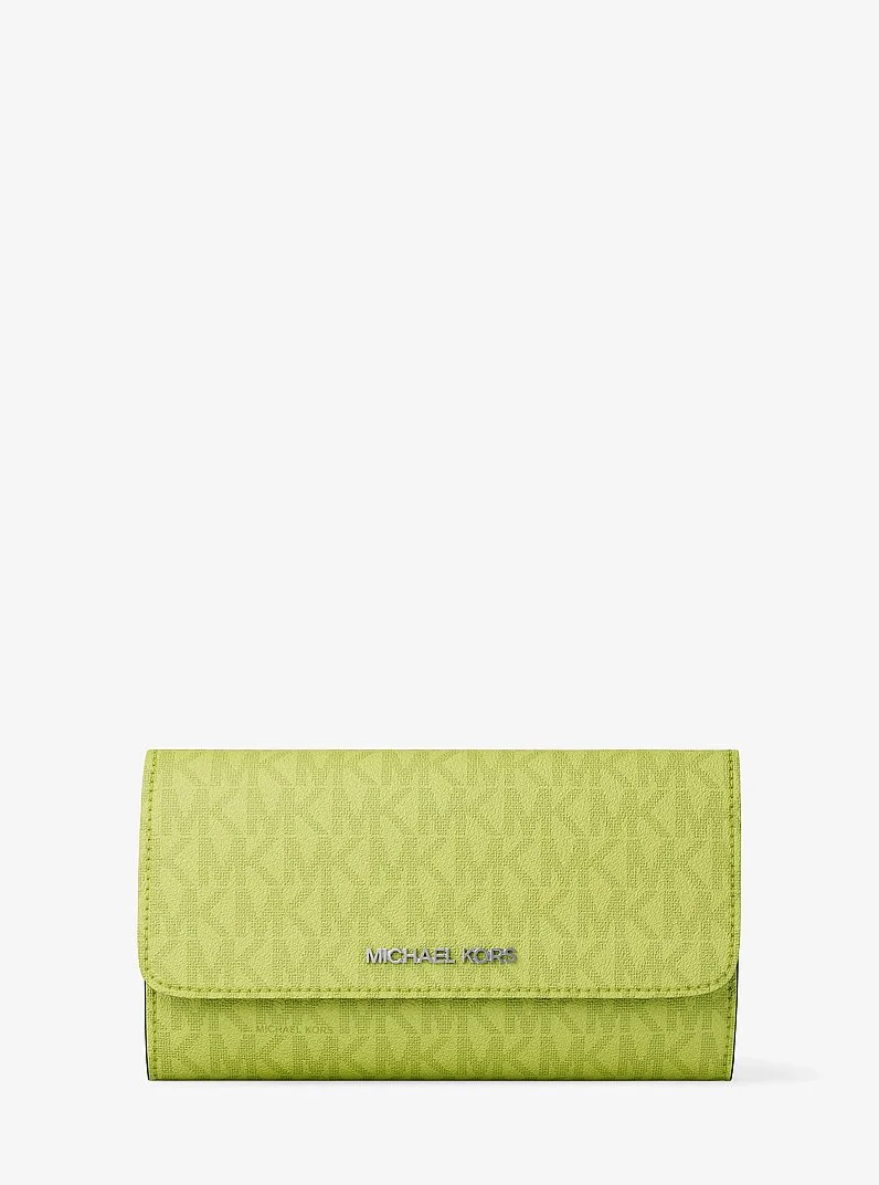 Jet Set Large Signature Logo Tri-Fold Wallet - 1