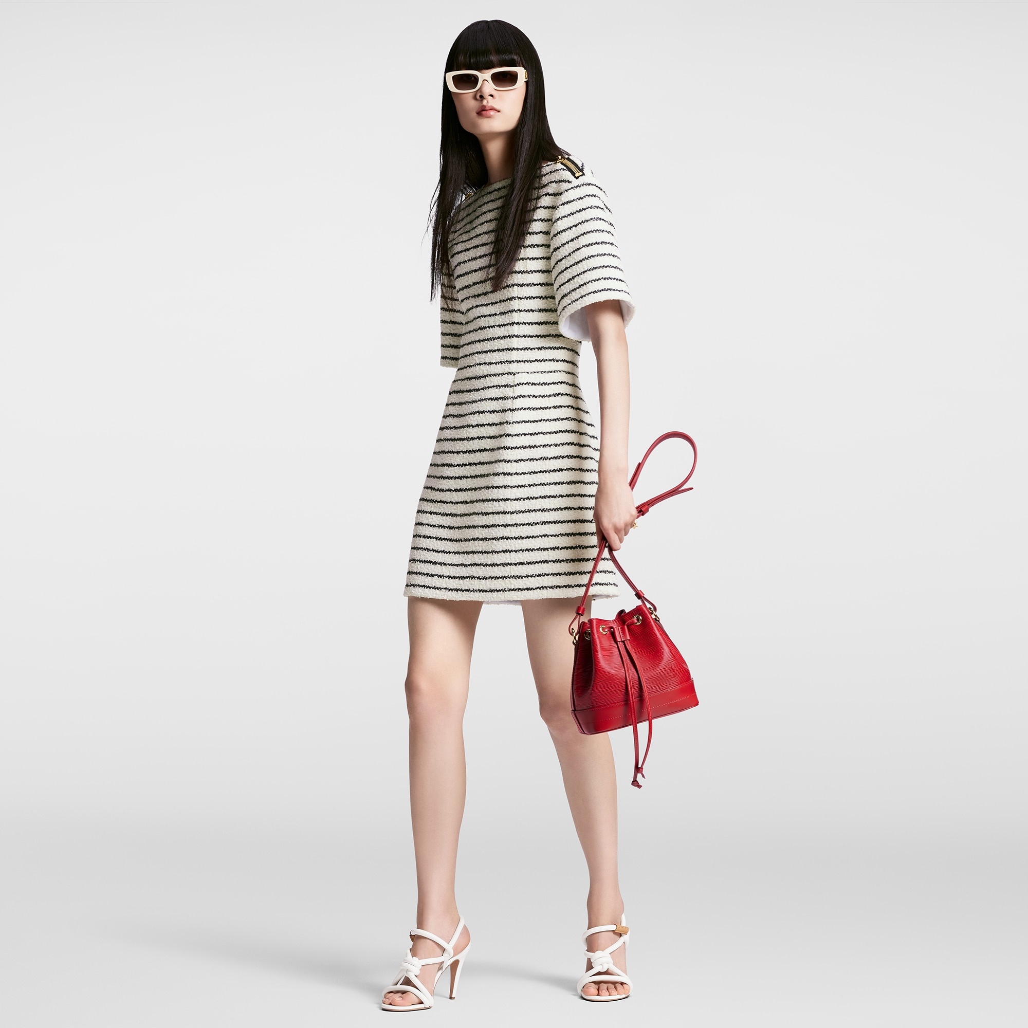 Striped Tweed Dress - 4