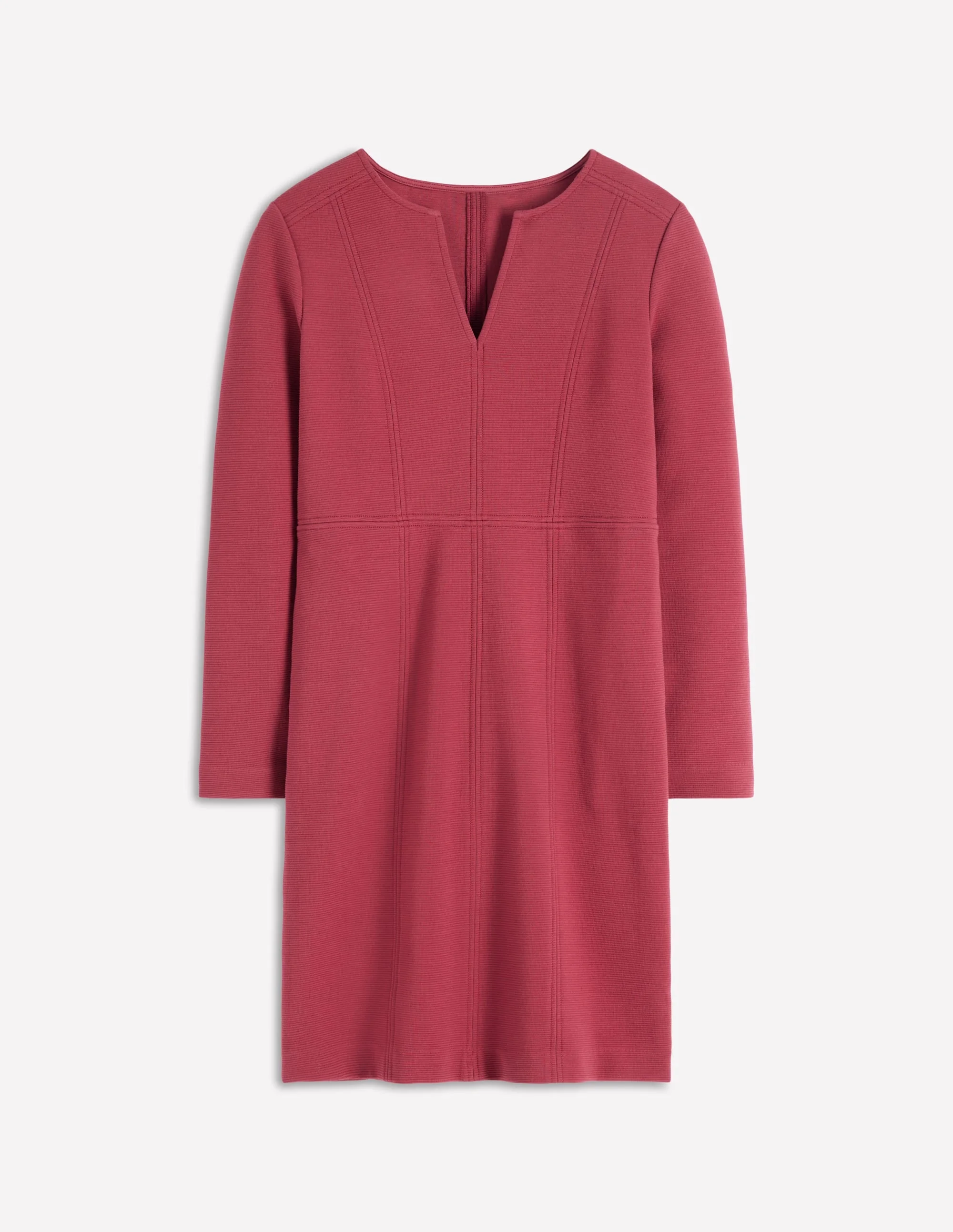 Colette Ottoman Shift Dress-Ruby Red - 1