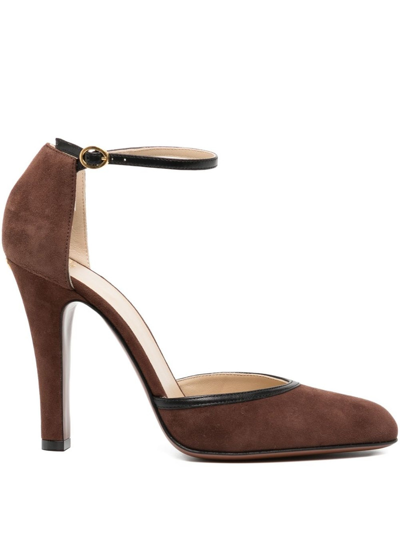 100mm ankle-strap heeled pumps 1