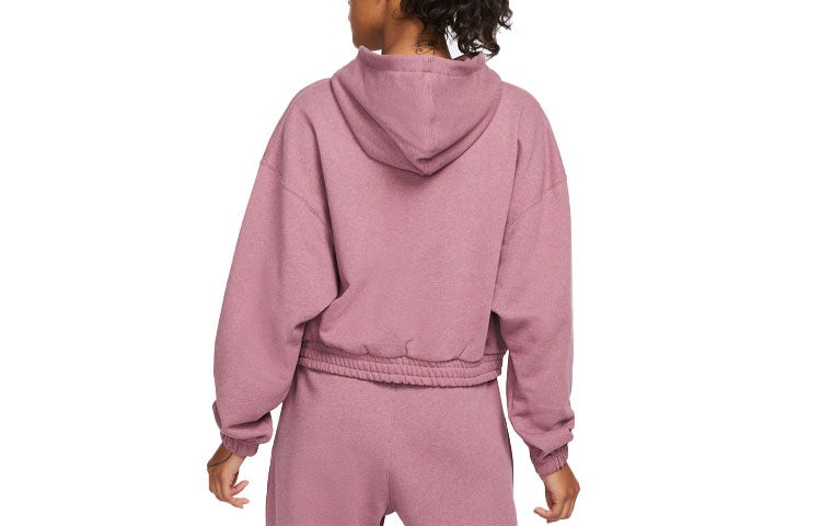 (WMNS) Air Jordan Casual Sports Knit Loose Hoodie Short Light Red DD6999-533 - 2