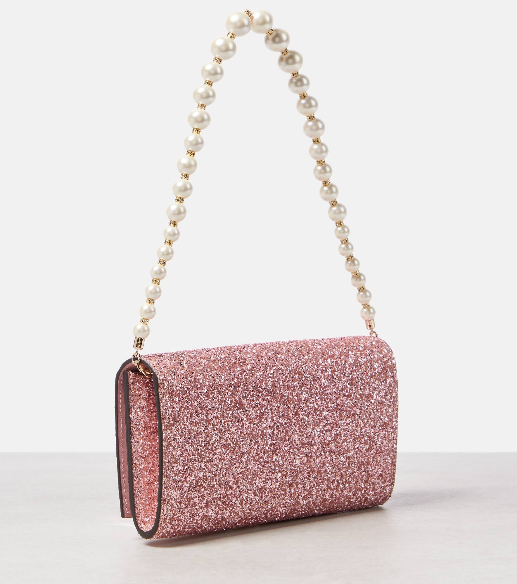 Avenue embellished glitter wallet on chain - 4