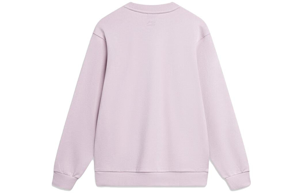 (WMNS) Li-Ning Floral Logo Sweatshirt 'Mauve' AWDT818-4 - 2