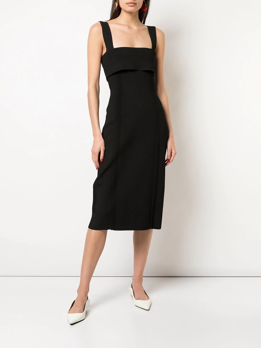 sleeveless knit midi dress - 4