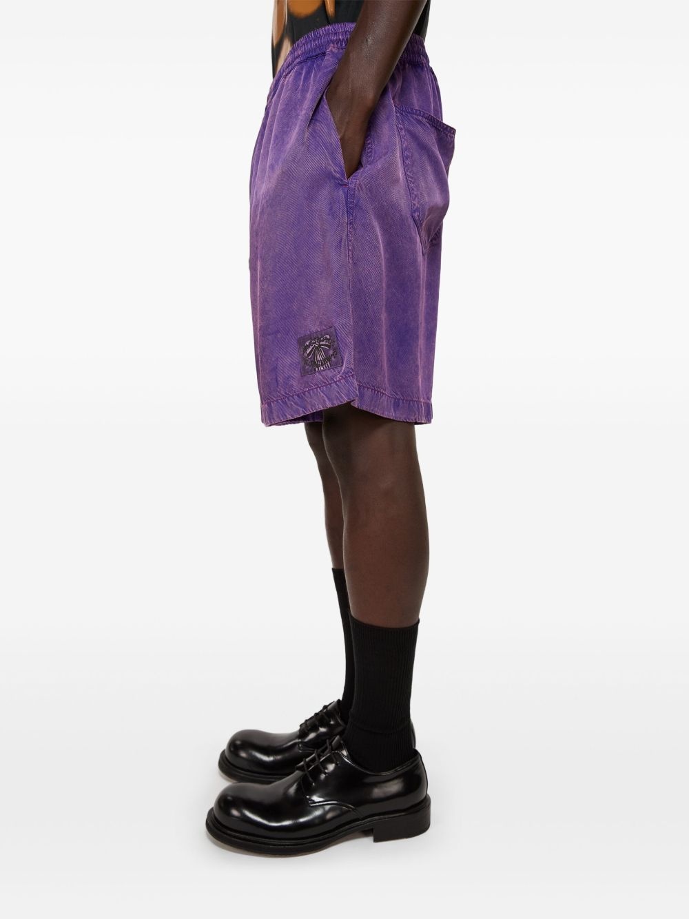 logo-patch swim shorts - 5