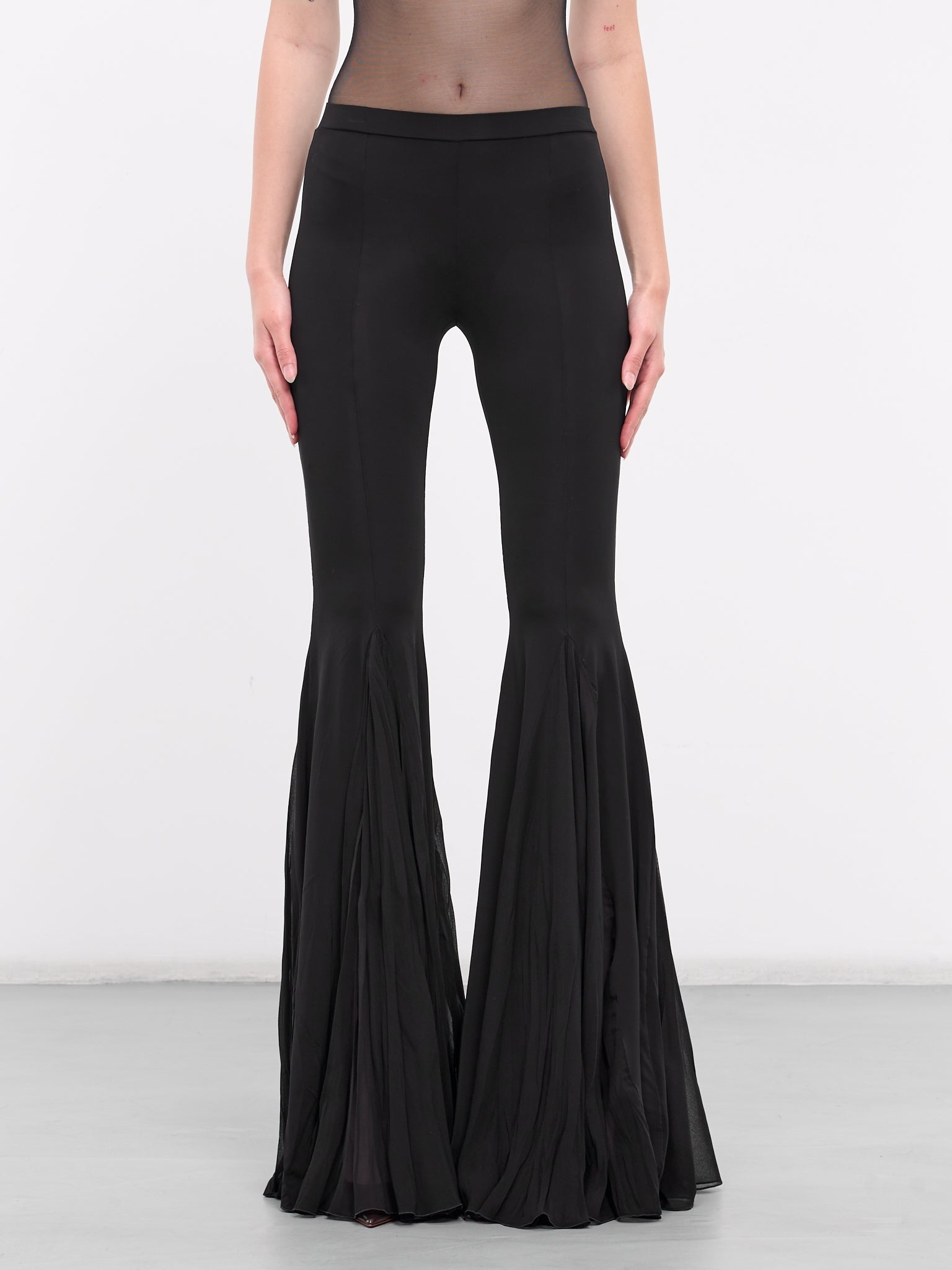 Georgette Flare Trousers - 1