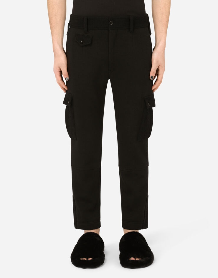 Stretch wool cargo pants - 1