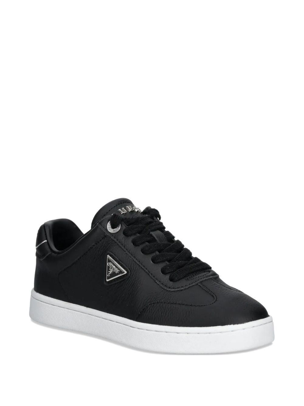 leather triangle-logo sneakers - 2