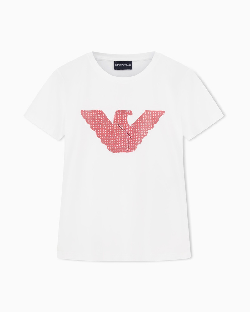 ASV STRETCH-JERSEY SLIM-FIT T-SHIRT WITH OVERSIZED EAGLE PATTERN 1
