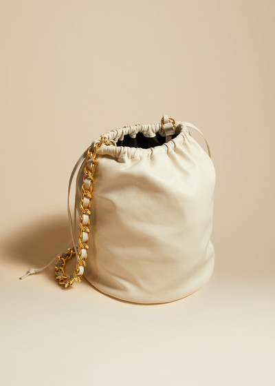 KHAITE The Medium Aria Bag in Off-White Leather outlook