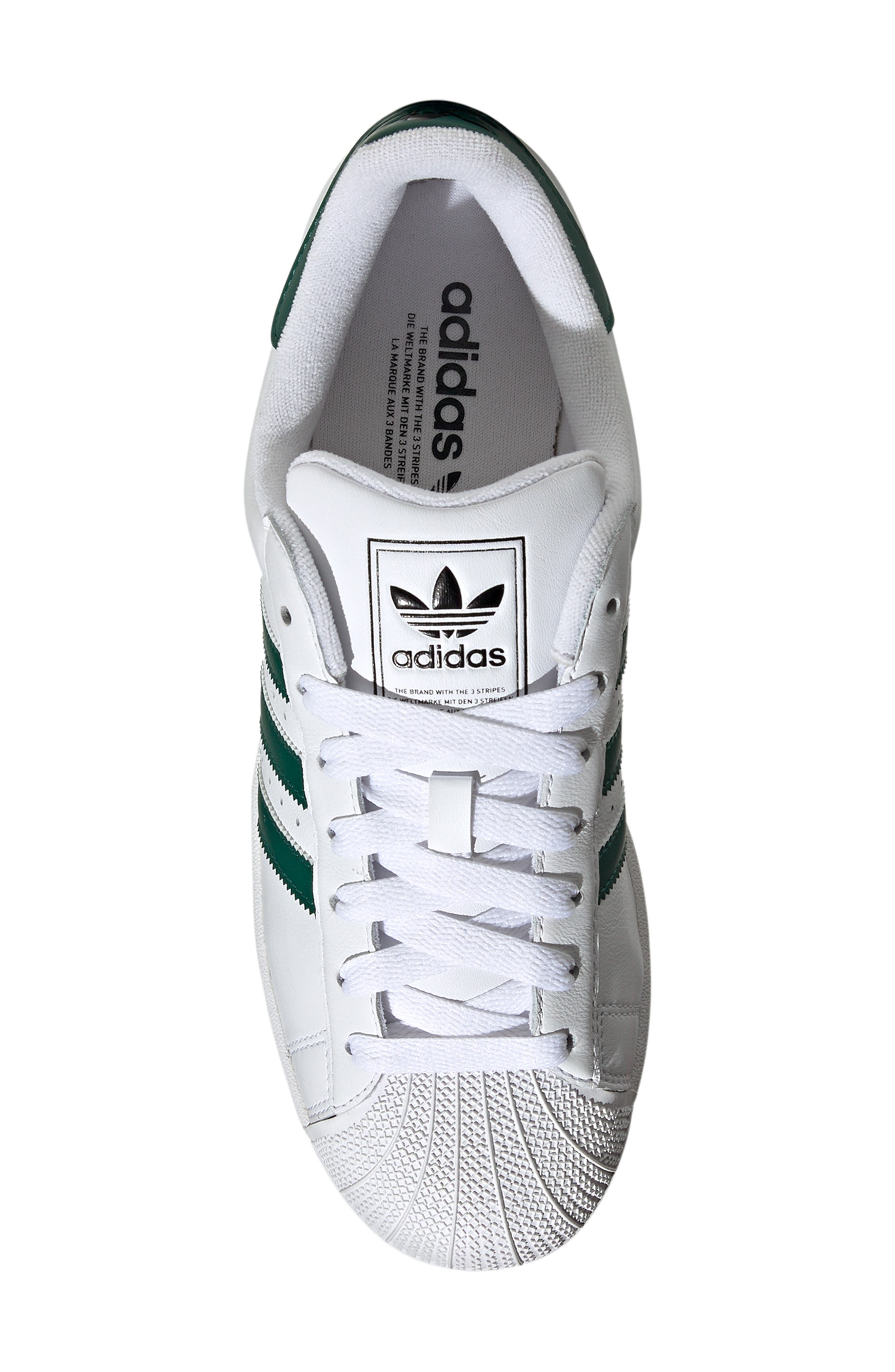 adidas Gender Inclusive Superstar II Sneaker in White/collegiate Green/black at Nordstrom - 4