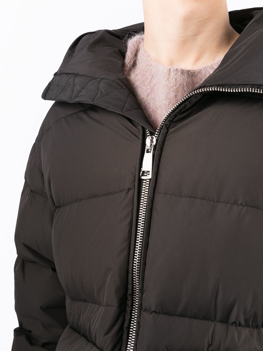 hooded zip-up padded coat - 5