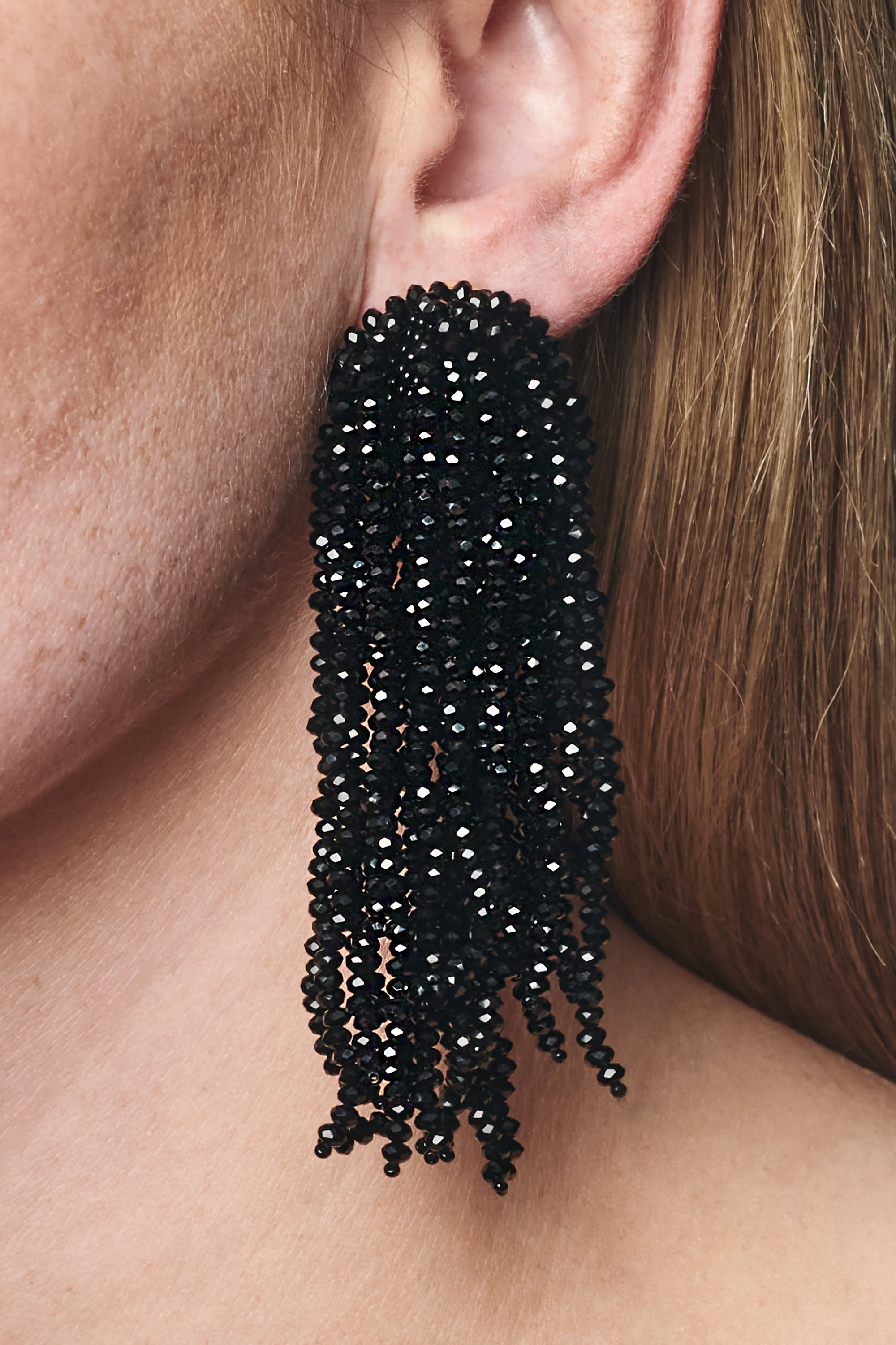 FOUNTAIN EARRINGS - BLACK - 2