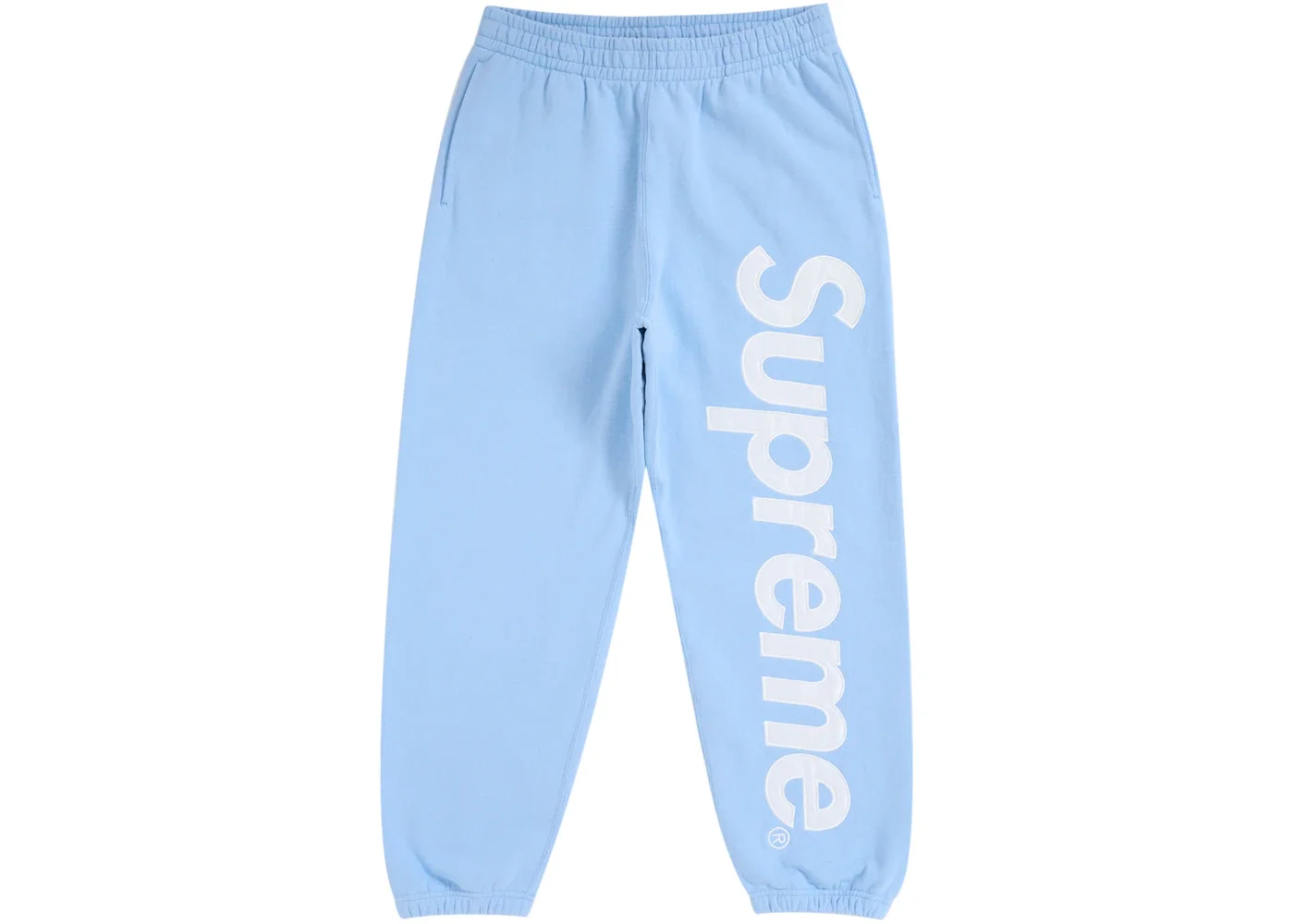 Supreme Satin Applique Sweatpant FW24 Light Blue - 1