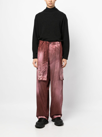 Maison MIHARAYASUHIRO layered-design brushed-effect trousers outlook