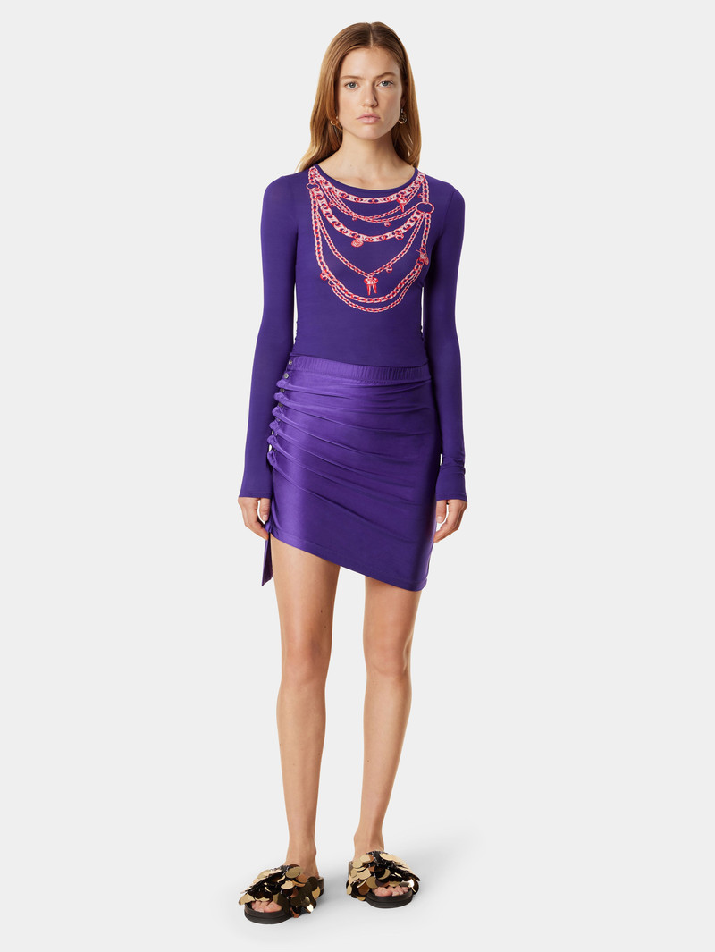 Paco Rabanne SHORT DRAPED SKIRT outlook