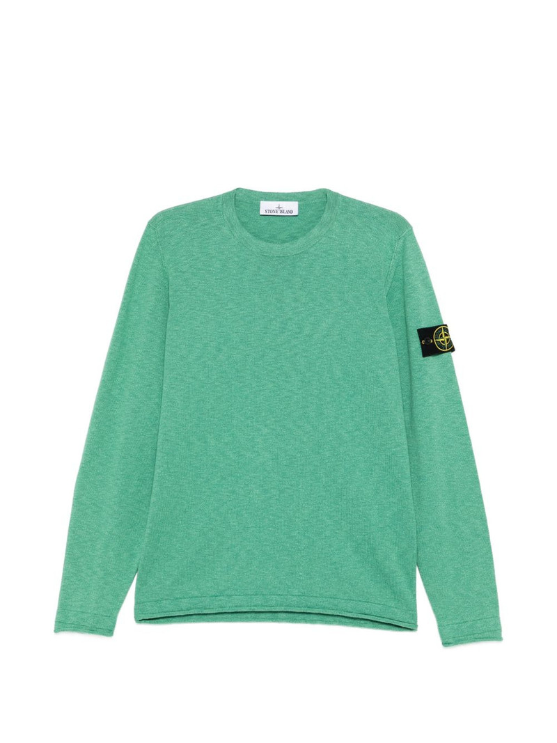 logo-patch crew-neck sweater 1