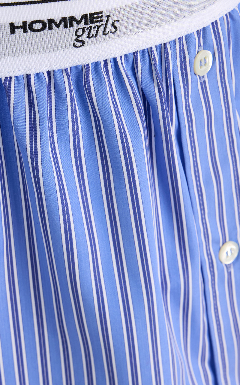 Cotton Shirttail Mini Skirt blue 5