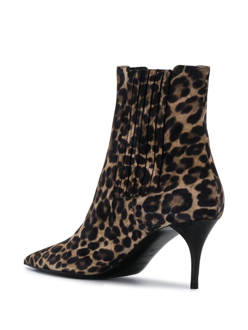 leopard-print heel booties - 3