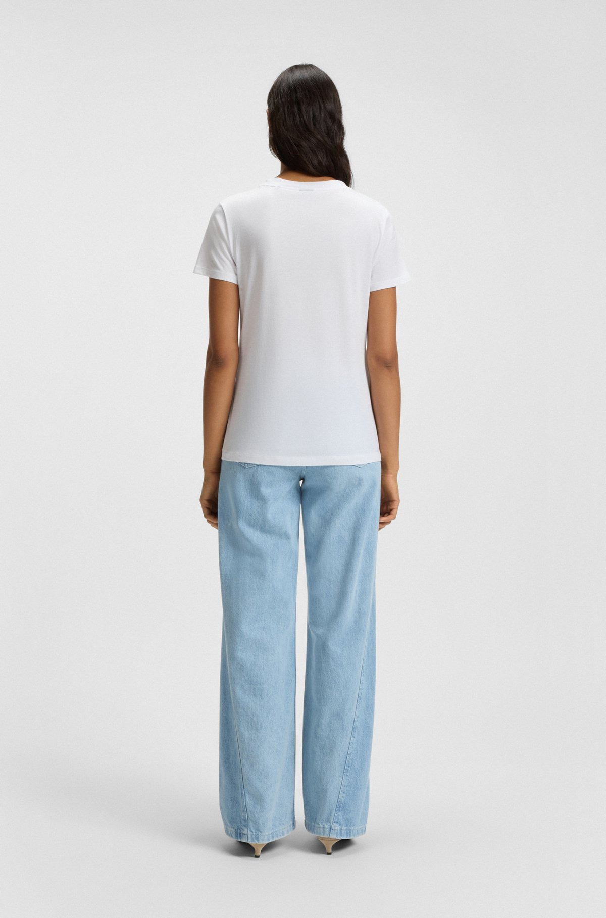 COTTON JERSEY T-SHIRT WITH HANDWRITTEN-LOGO PRINT - 4