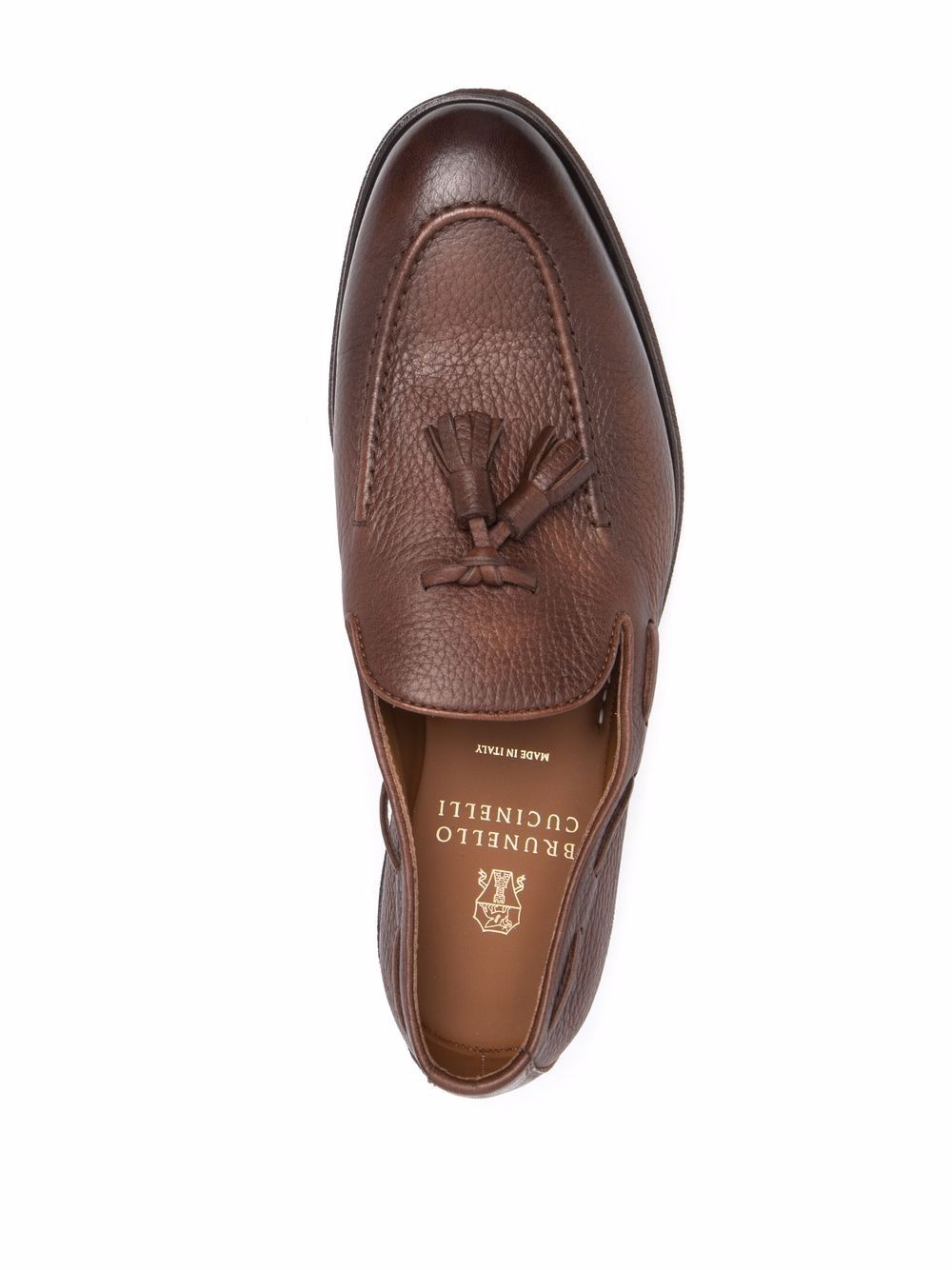 tassel leather loafers - 4