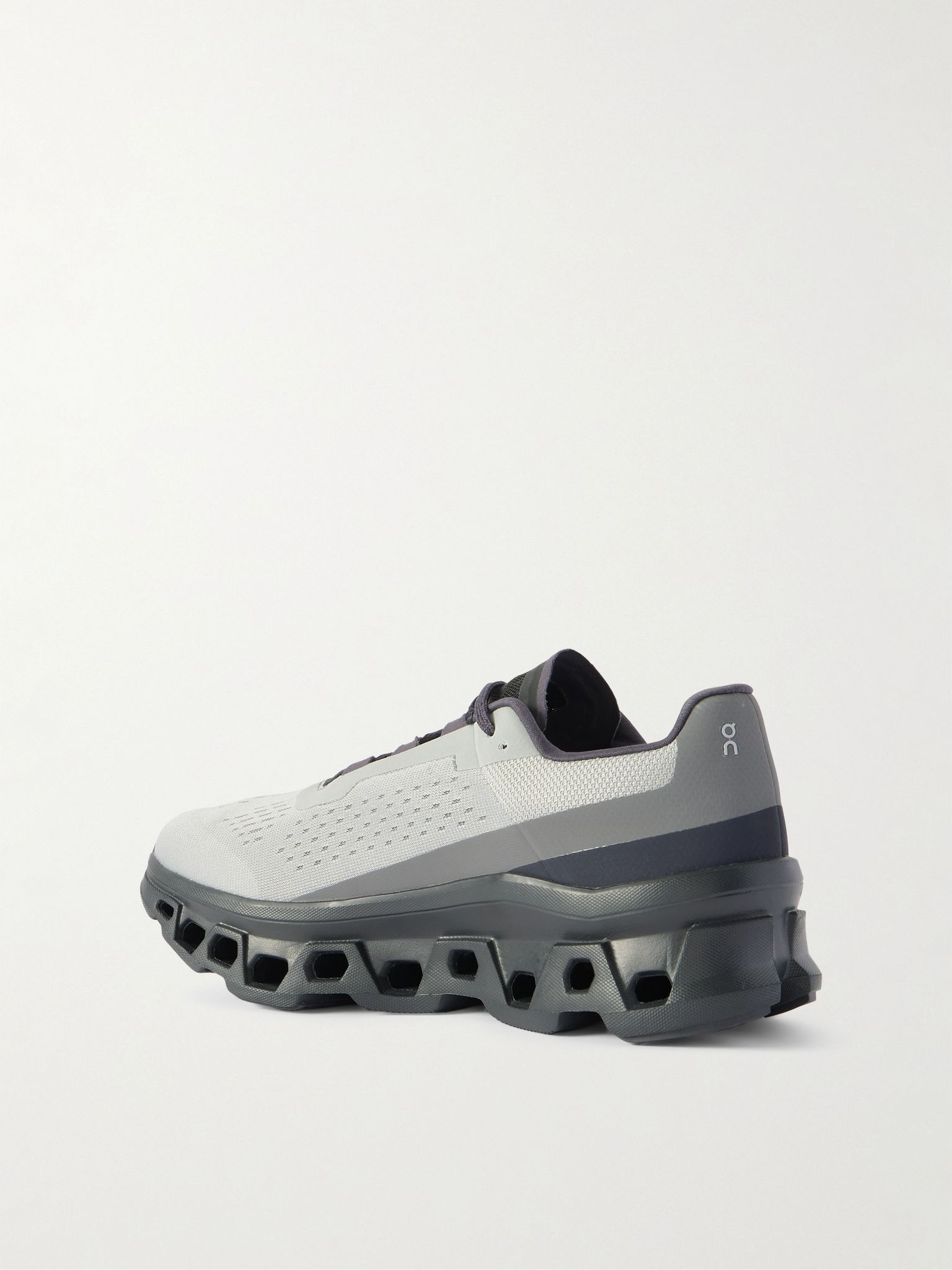 Cloudmonster Rubber-Trimmed Mesh Running Sneakers Gray - 4
