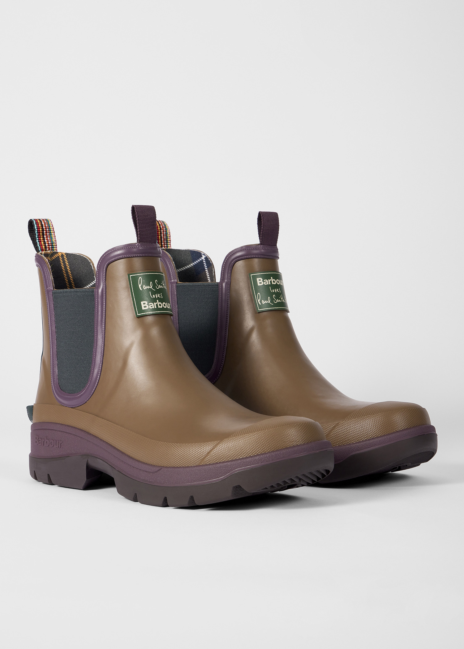 Paul Smith loves Barbour - Women's Tan Ankle Wellingtons - 5