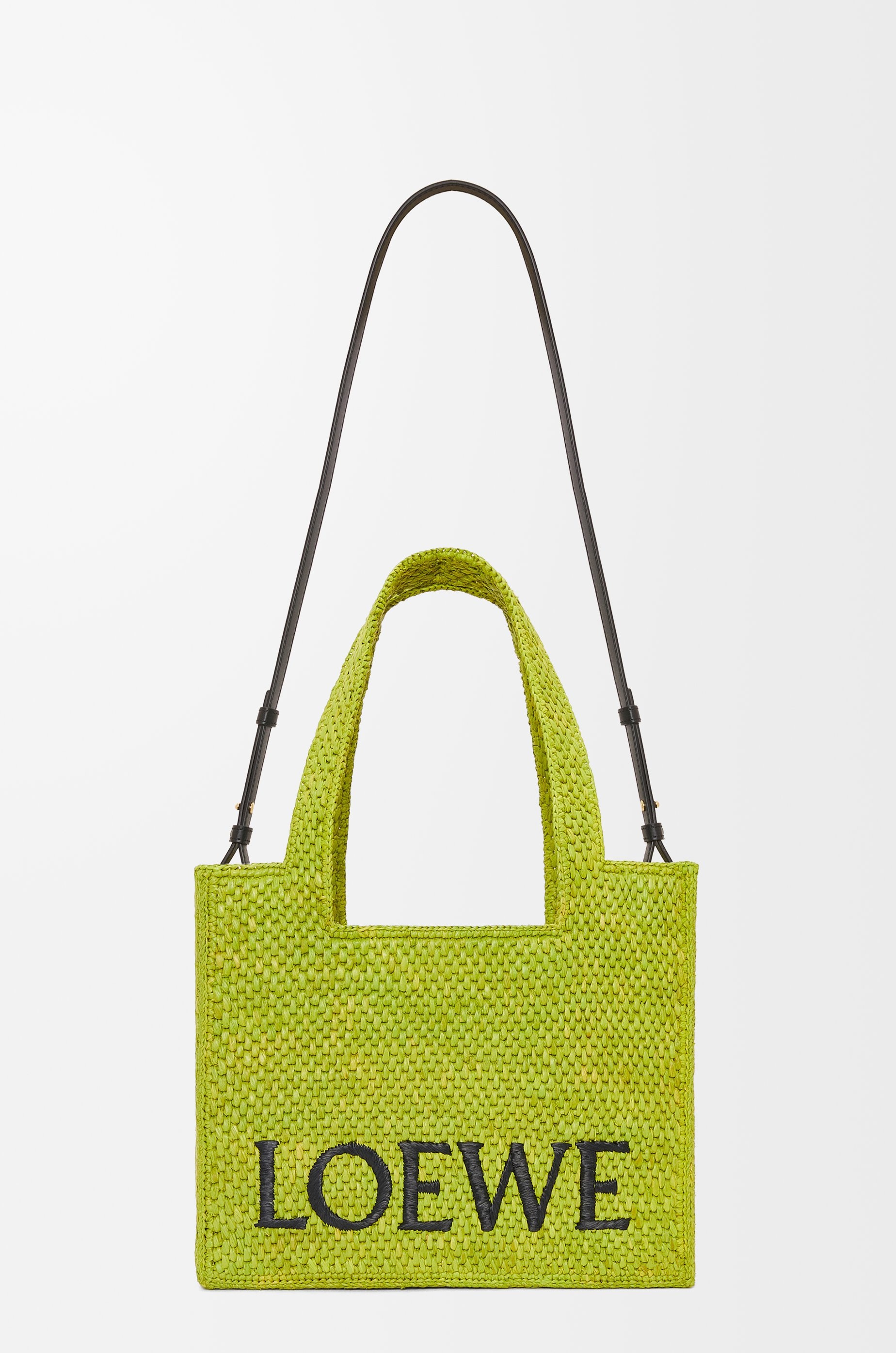 Medium LOEWE Font tote in raffia - 7