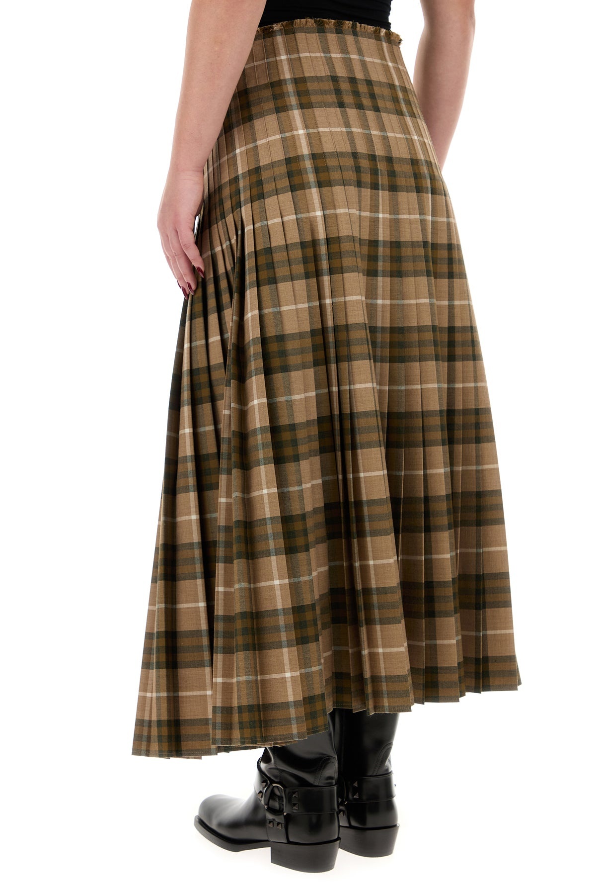 Embroidered polyester blend skirt - 4