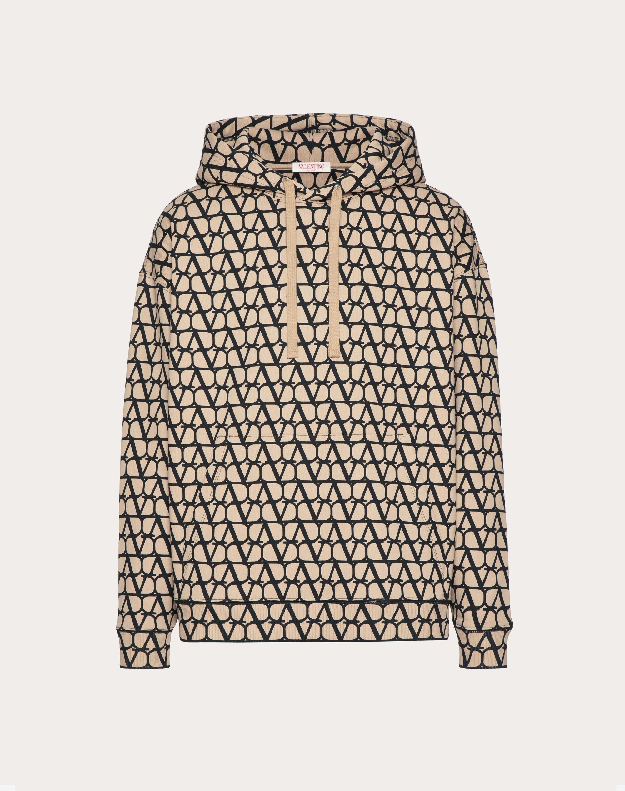 COTTON HOODED SWEATSHIRT WITH TOILE ICONOGRAPHE PRINT - 1