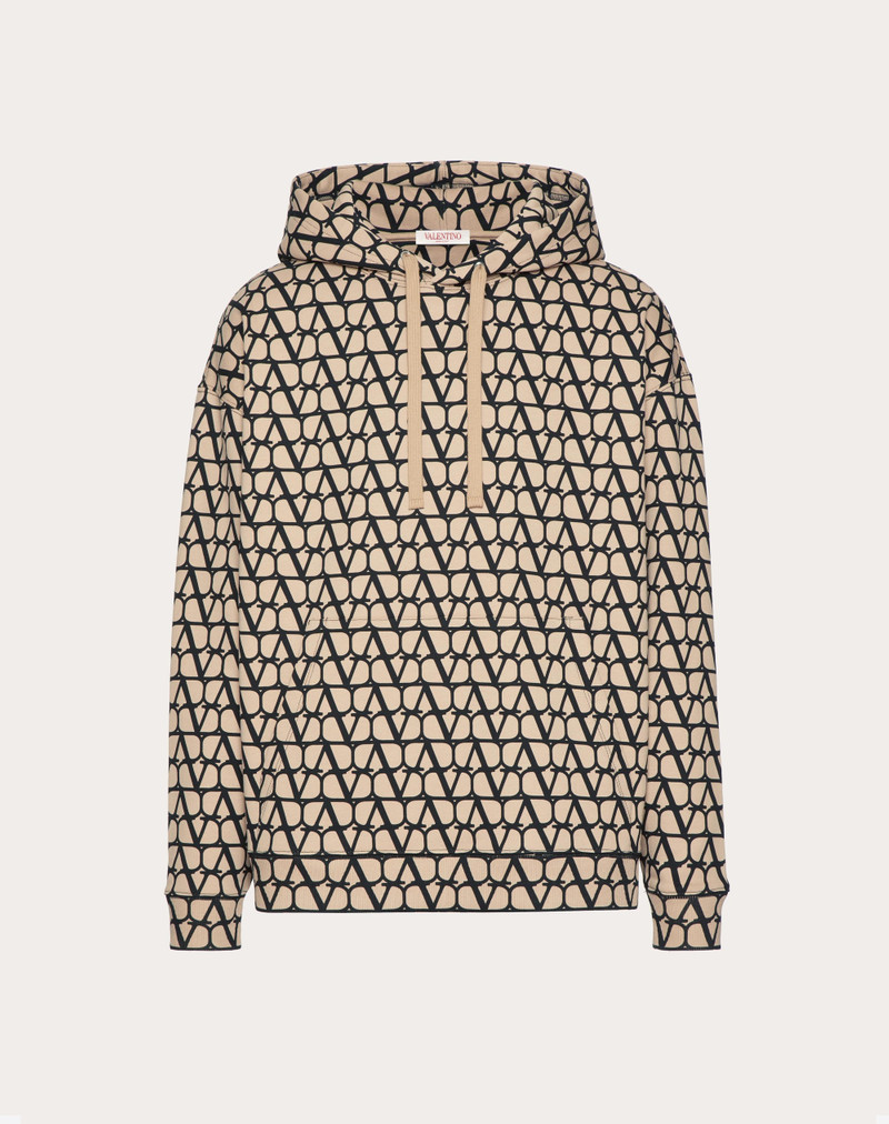 COTTON HOODED SWEATSHIRT WITH TOILE ICONOGRAPHE PRINT 1