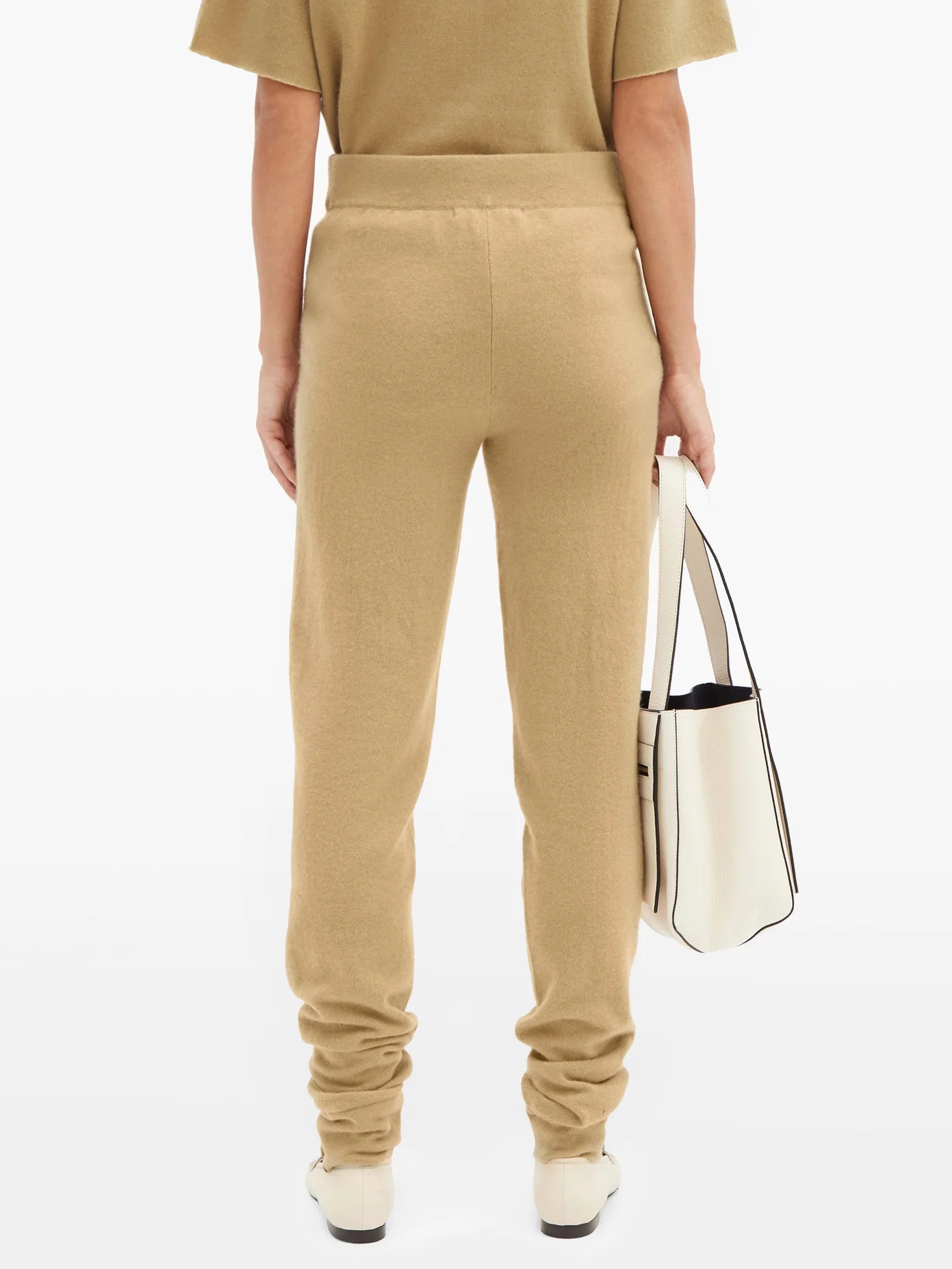 Tapered-leg stretch-cashmere track pants - 5